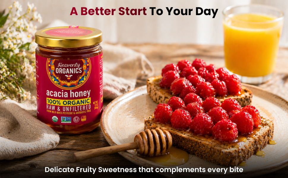 Heavenly Organics 100% Organic Raw Acacia Honey