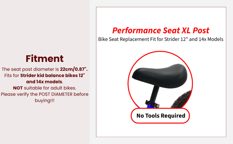 Bike Seat Replacement Fit for Strider