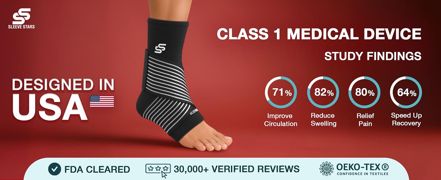 ankle brace for support and compression
