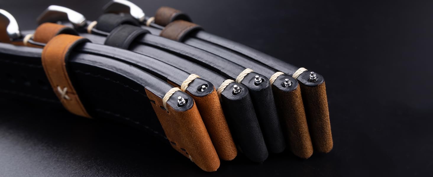 Berfine Thick Vintage Crazy Horse Leather Watch Bands Straps for Panerai for Men 20mm 22mm 24mm