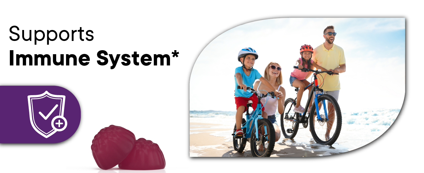 immune support gummies elderberry zinc vitamin c health family antioxidants