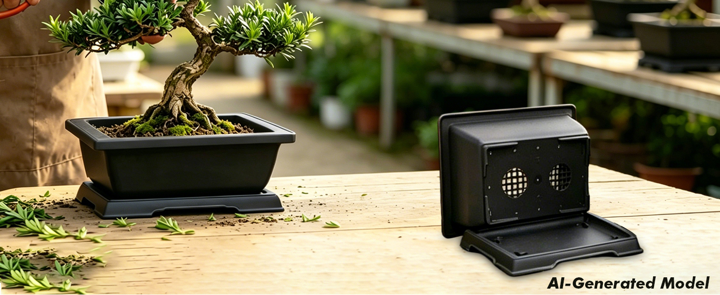 Bonsai Training Planter Pot with Tray