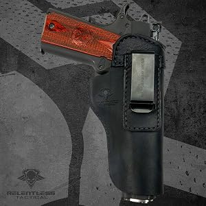 the defender leather holster black