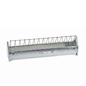 Galvanized Poultry Trough Feeder with Grate
