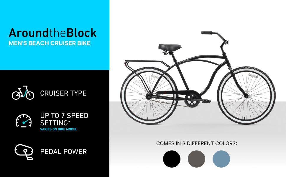 Bike, commuter bike, city bike, beach bike, cruiser bike, mens bike, hybrid bycicle, adult bike