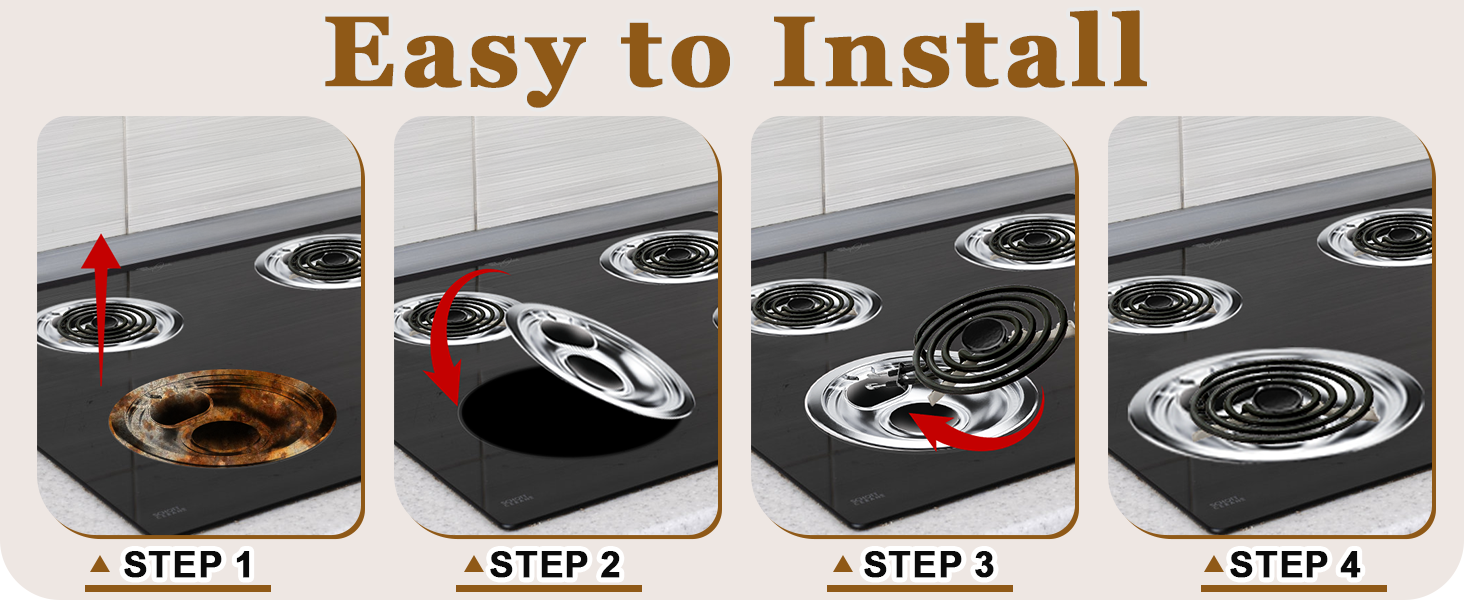 W10196405 W10196406 Electric Stove Burner Drip Pans