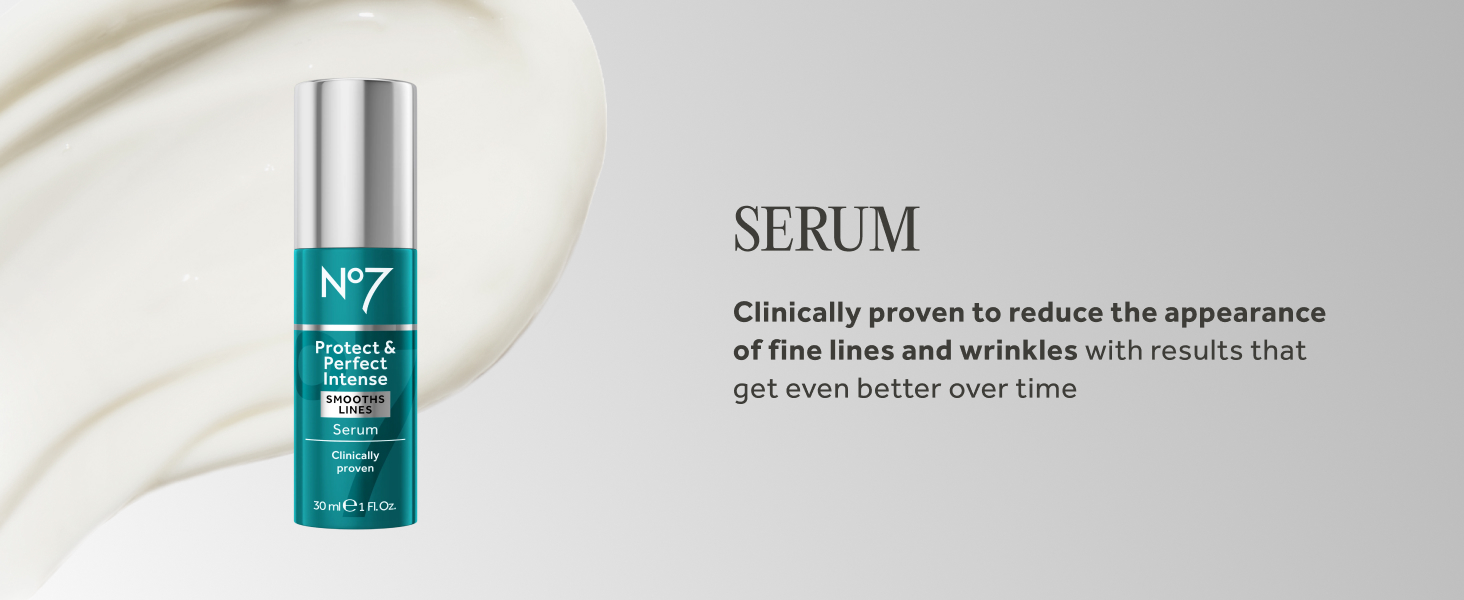 No7 Protect &amp;amp; Perfect Intense Advanced Serum Anti-Aging Face Serum Firms Fine Lines and Wrinkles