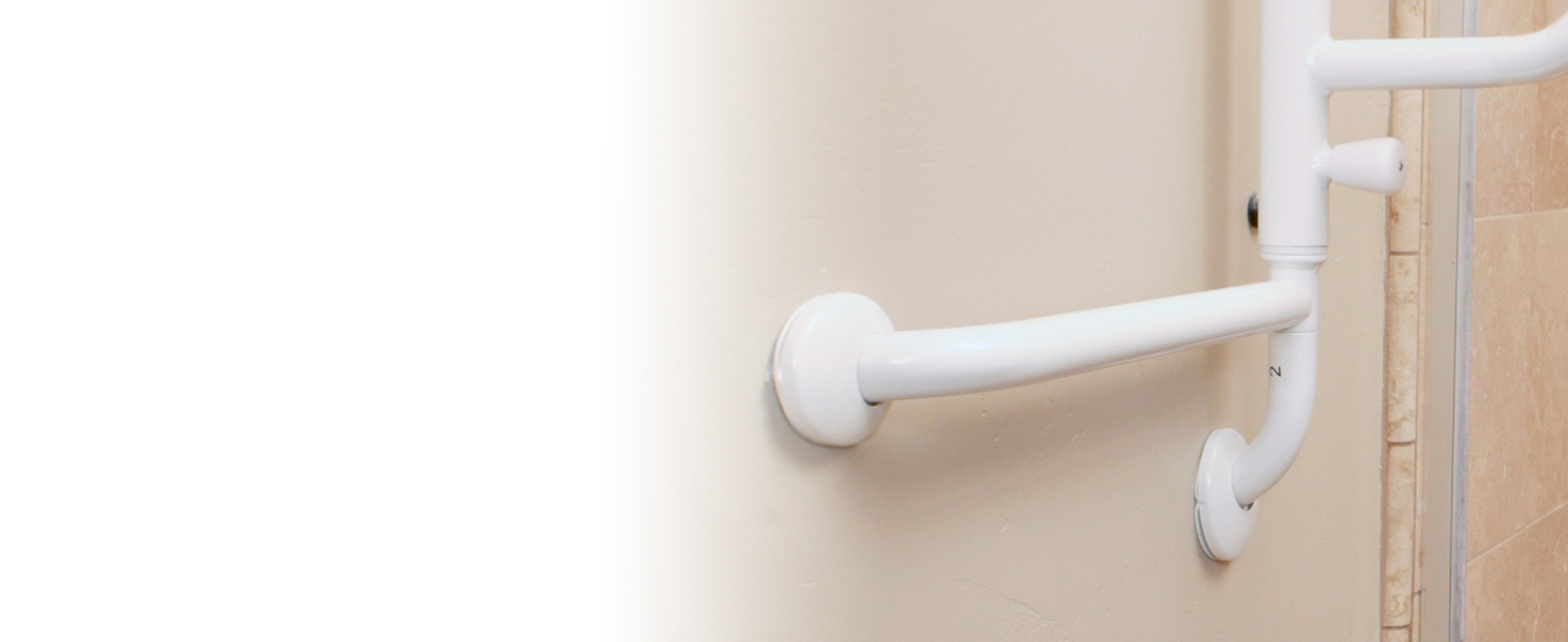 horizontal bathroom grab bar wall-mounted handrail for seniors elderly
