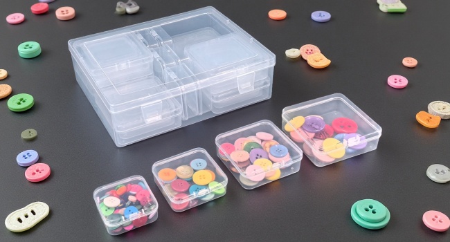 78 Pieces Mixed Sizes Clear Plastic Storage Containers
