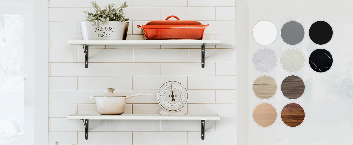 horizontal wall shelf