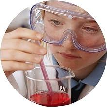 Kid in science class