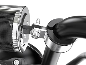 Clear LED display and easy controls make tuning FM radio simple while riding.