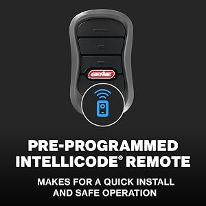 genie chainglide connect smart garage door opener has preprogrammed garage door remotes for easy set