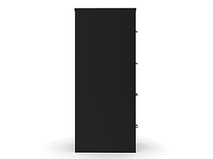 side view of black 4 drawer file cabinet