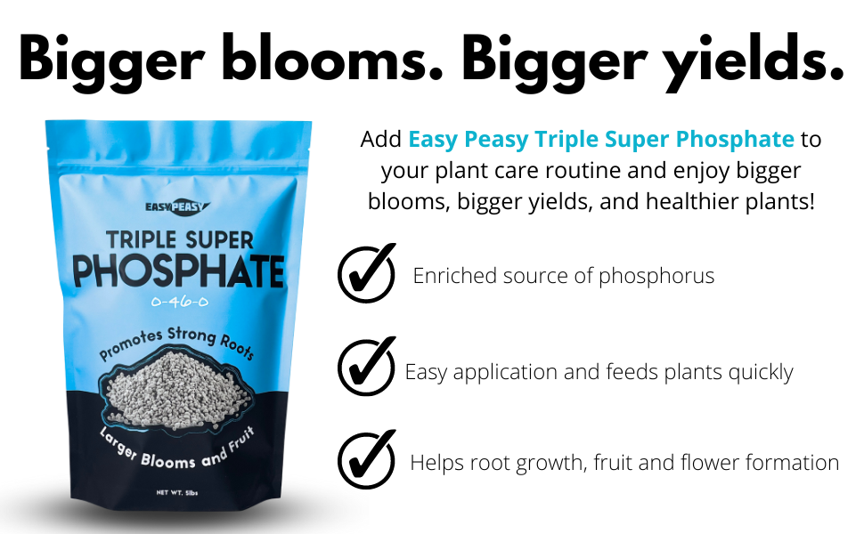 Triple super phosphate fertilizer plant food for garden lawn flowers shrubs granular easy high