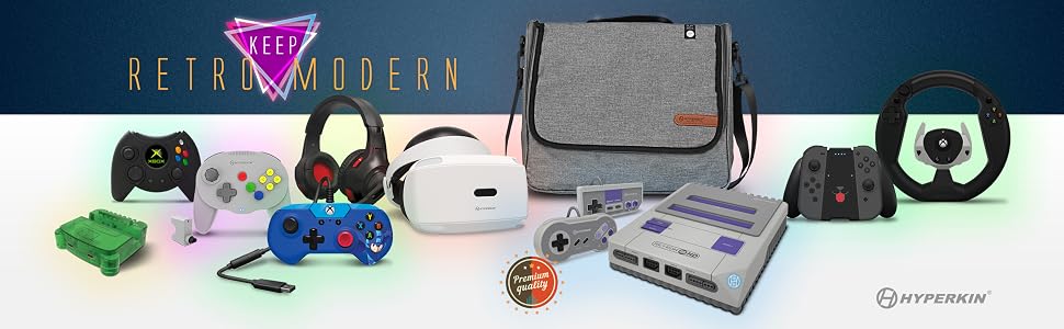 Hyperkin Video Game Retro Modern Accessory Bag Nintendo Switch Xbox One Parts Sony Playstation PS4