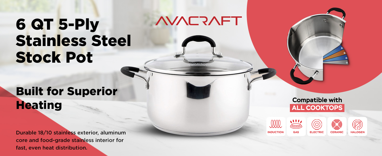 AVACRAFT 6 QT Stock Pot