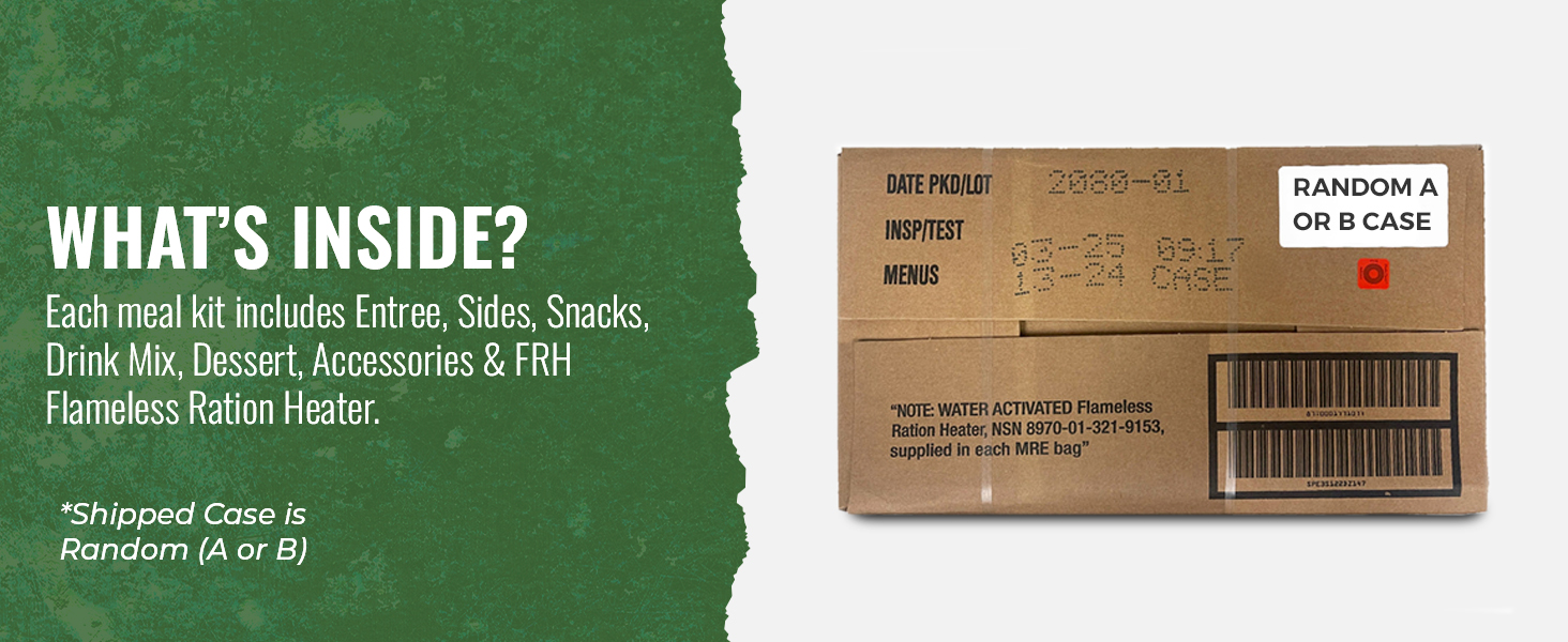 Snacks, Meal Kit, Flameless Ration Heater