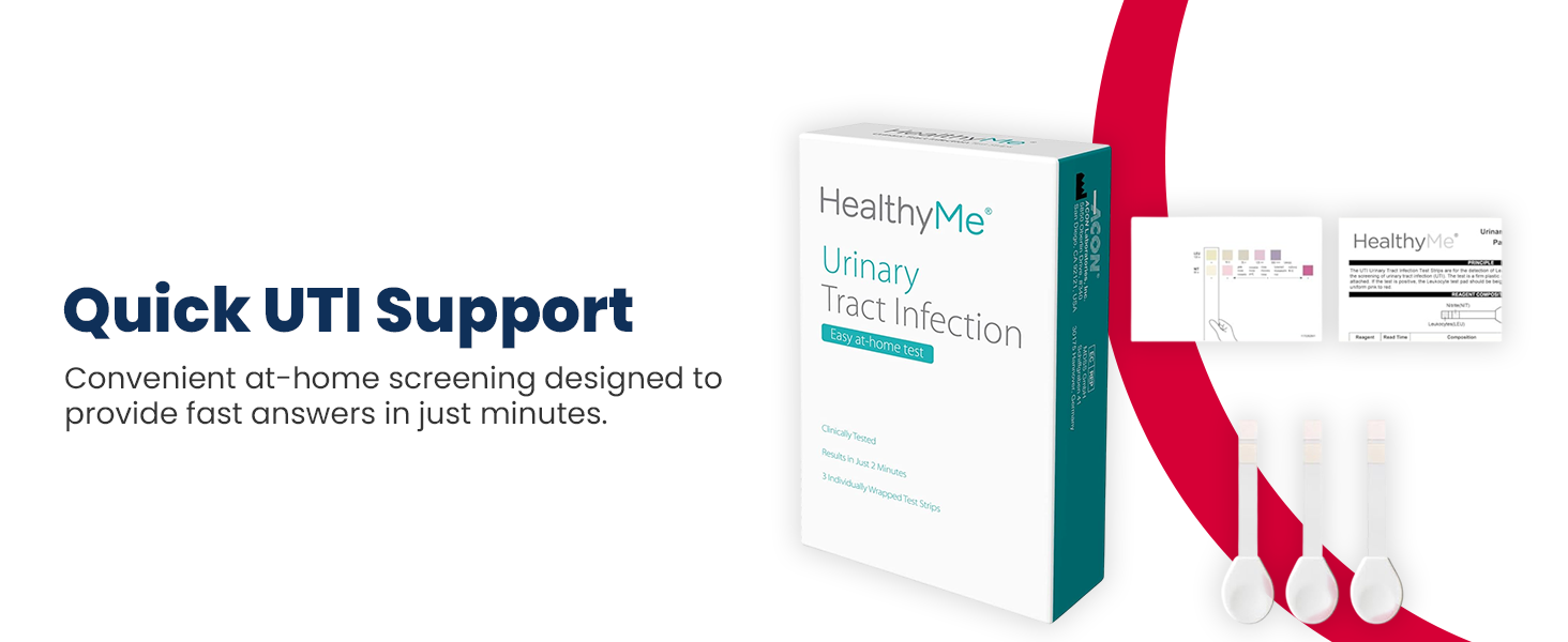 Urinary tract infection test strips provide fast at home screening results in minutes