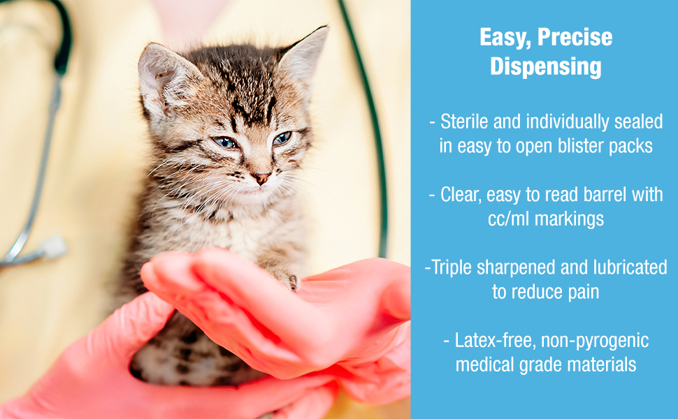 Tilcare's u-40 pet insulin syringes are latex-free, sharpened, and lubricated to reduce pain.