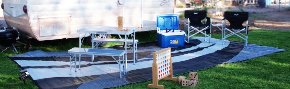 Home, Patio, Picnic, Beach, RV, Camping, Outdoor, Reversible, Mat