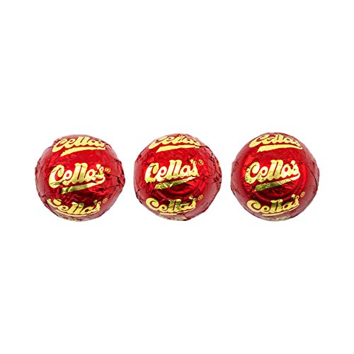 Cella's Milk Chocolate Covered Cherries – Premium Cherry Cordial Candies – Individually Wrapped with Display Box - Peanut Free