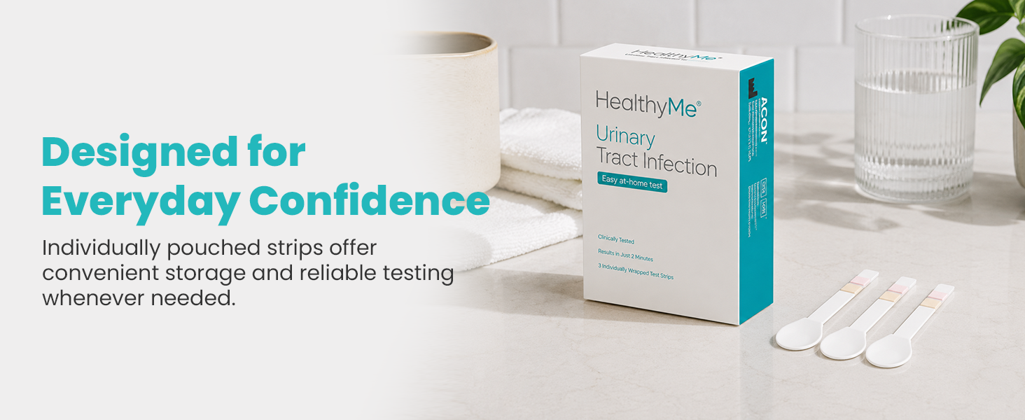 Individually wrapped UTI test strips offer convenient storage and reliable home testing