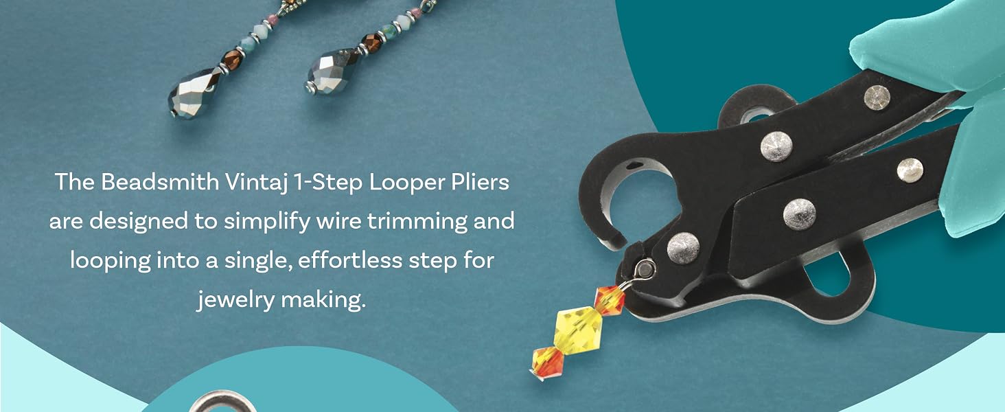 Vintaj 1-Step Looper makes creating loops and trimming effortless and easy, comes in 3 sizes.