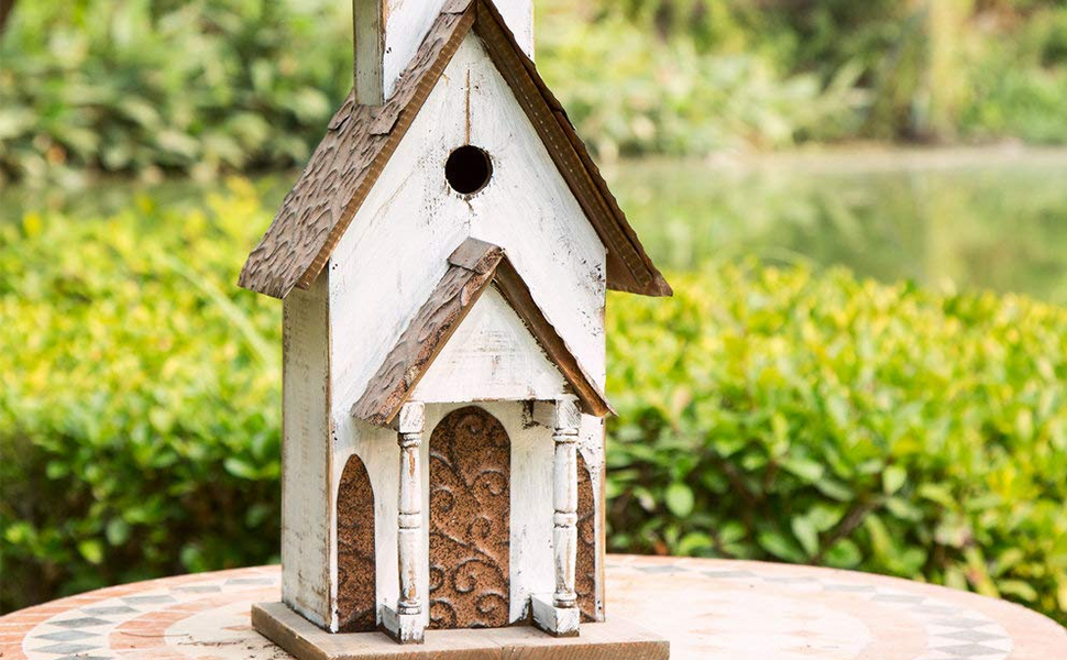 birdhouse feeders squirrel seed decorative window metal outdoor wood finch hanging stand rustic