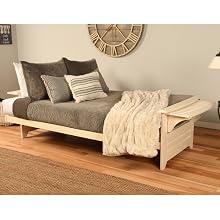 Futon, Sofa, Couch, Frame, Sleeper, Hide a Bed, Frame, Wood, Solid, Guest, Guest Bed, Mattress, Bed
