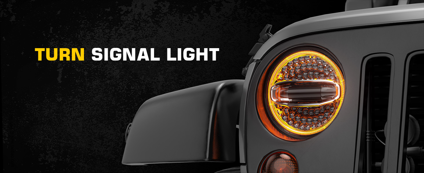 Jeep jk headlight wrangler headlight 7 inches halo led headlight