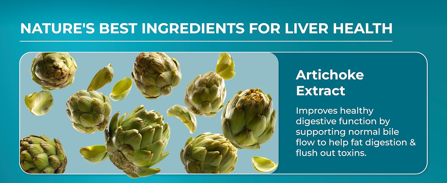 Artichoke extract liver supplement for fat metabolism and digestive wellness