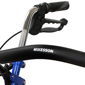 Close-up of ergonomically designed handles with intuitive hand brakes