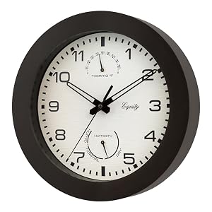 Equity, lacrosse, la crosse, 29005, outdoor, quartz, wall clock, temperature, humidity