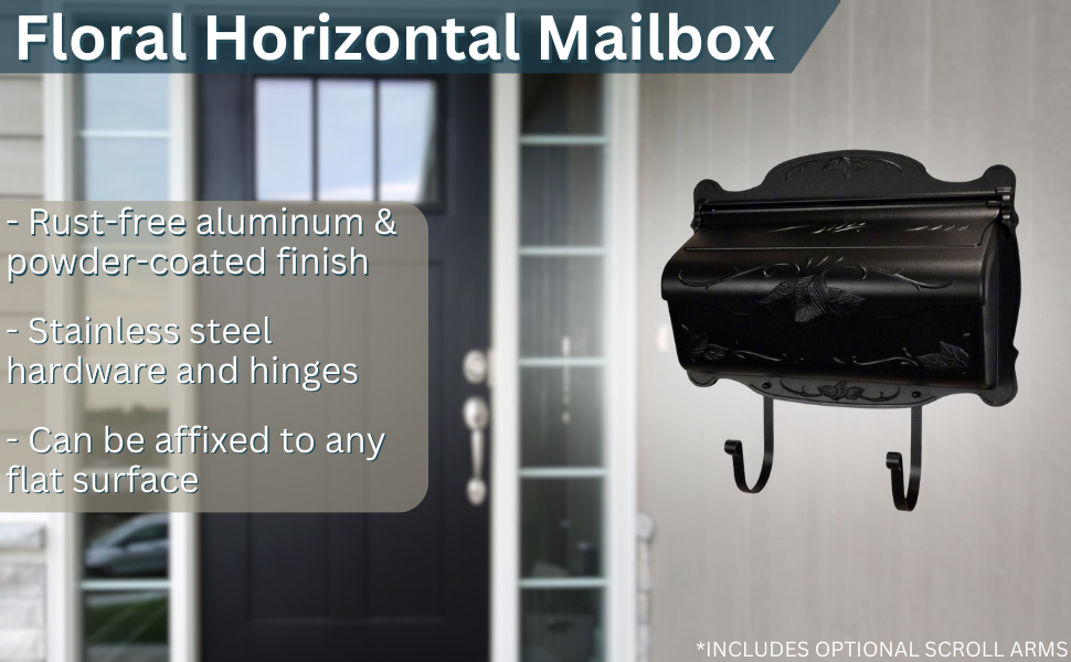floral mailbox special lite cast aluminum mailbox wall mounted mailbox