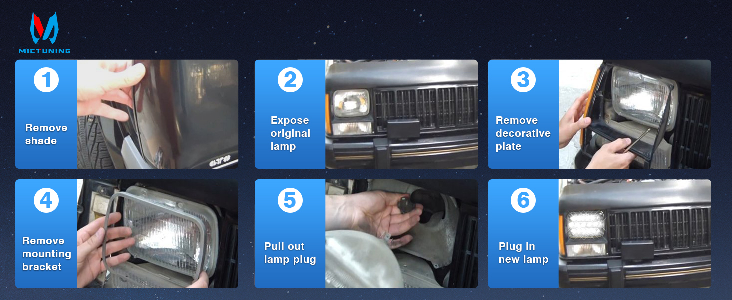 5x7 7x6 Led Headlights