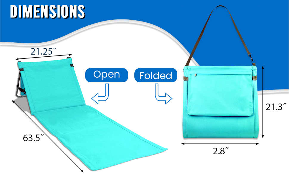 Portable Beach Mat Lounge Chair and Tote