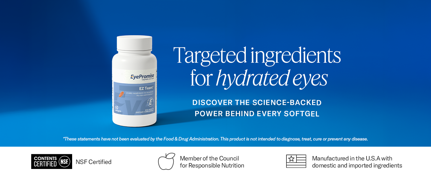 Targeted ingredients for hydrated eyes: Discover the science-backed power behind every softgel.