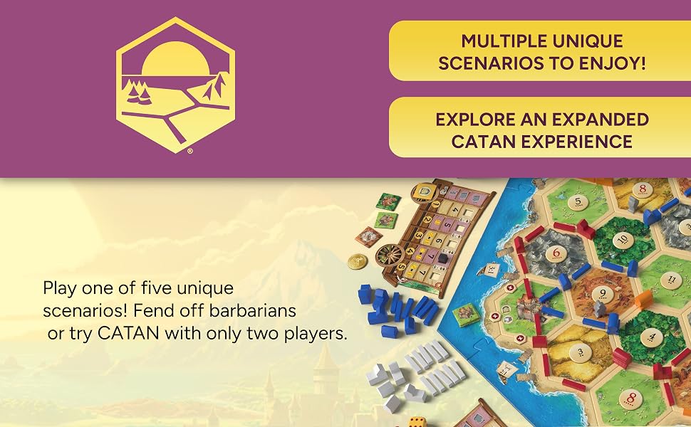 CATAN Traders and Barbarians Board Game for kids and adults strategy games for family game night