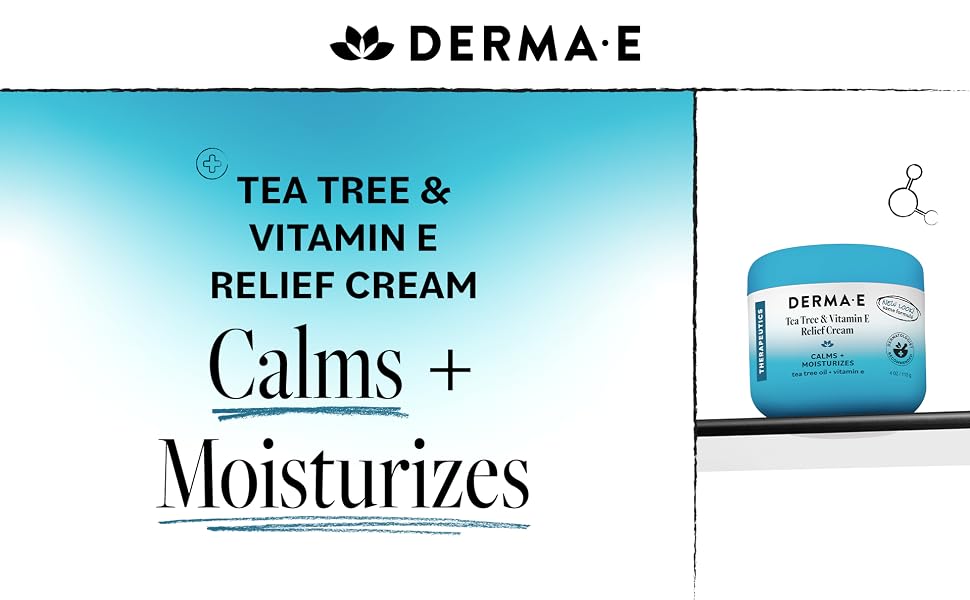 Tea Tree and Vitamin E Relief Cream Calms and Moisturizes