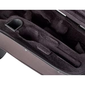 inside of mx305ct black interior closeup on neck and mouthpiece section