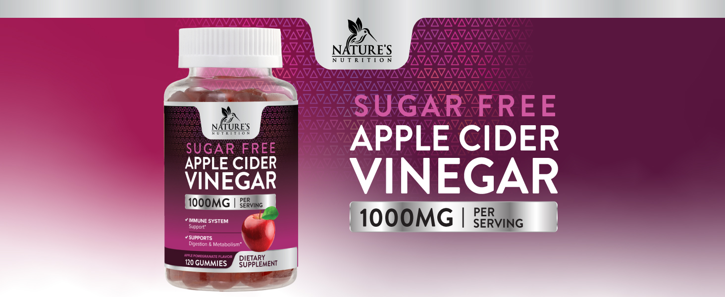 Nature Nutrition Sugar Free Apple Cider Vinegar Gummies