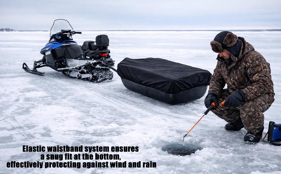 Winter Sled Travel Cover Jet Ice Fishing shelter hunting Camping organizer gear