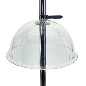 Myard 13 Inches Solid Clear PC Squirrel Proof Baffle Deflector for Fit up 1.5 Inches Pole / Post