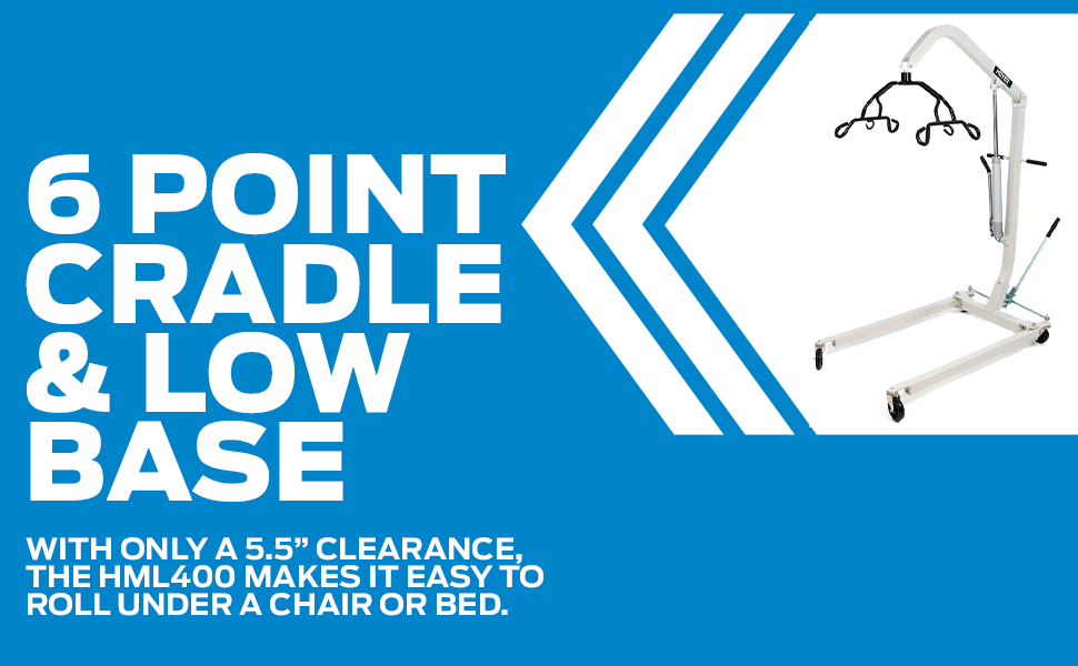 Includes 6 point cradle and low base