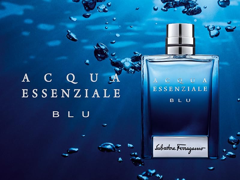 FERRAGAMO Acqua Essenziale Blu Eau de Toilette Pour Homme, Cologne Spray for Men