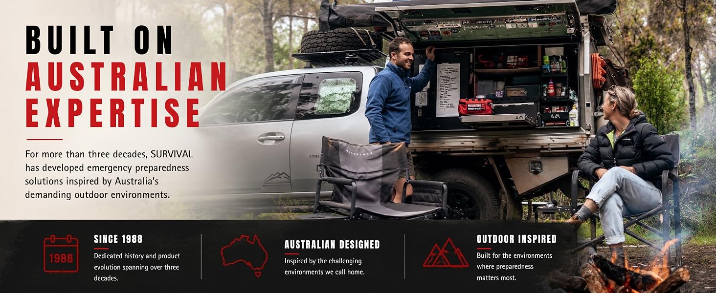 Survival first aid kits are built on an australian heritage spanning back until 1988