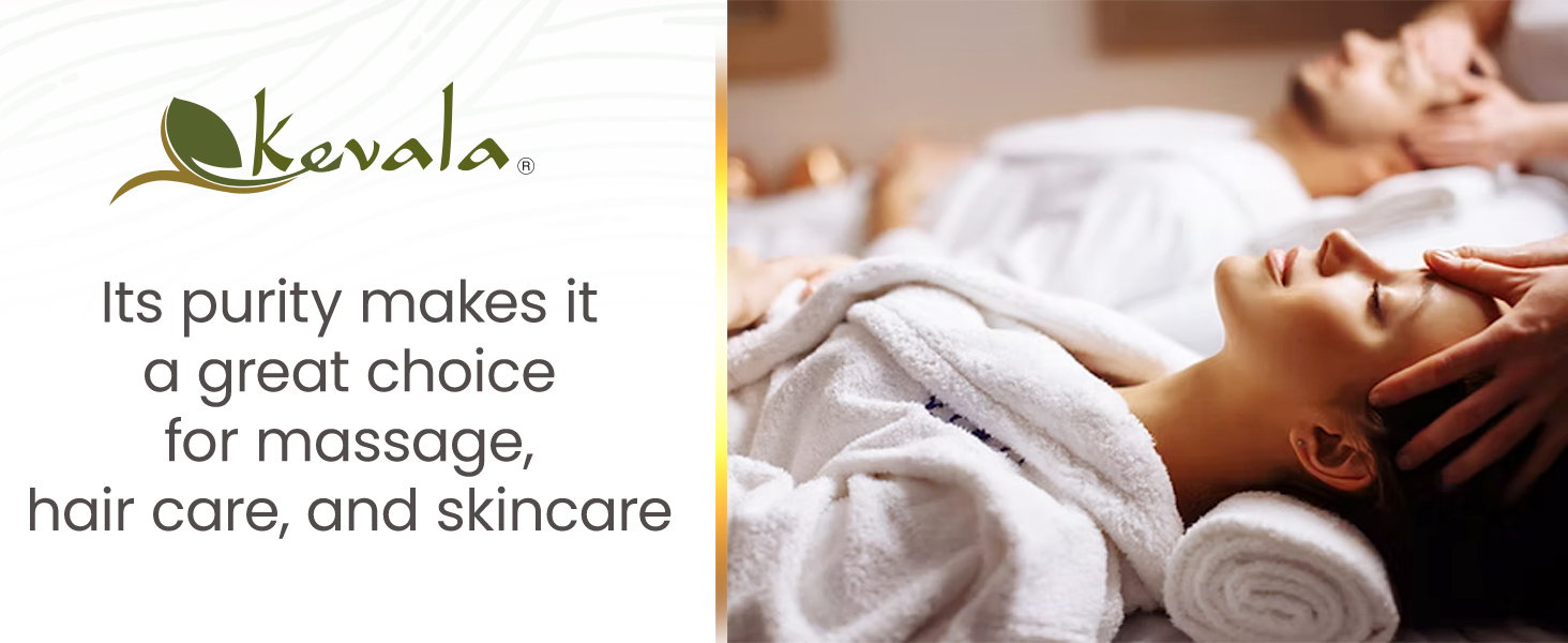 its purity makes a great choice massages, hair care skin care