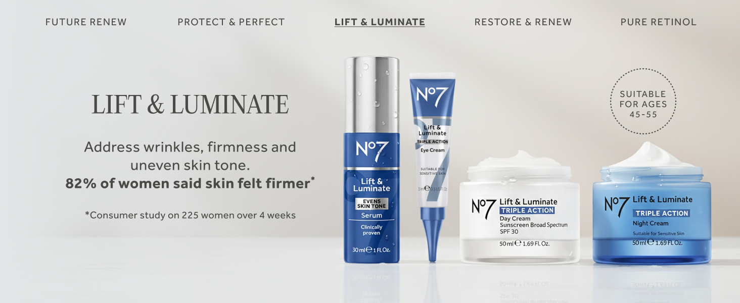lift and luminate address wrinkles firmness and uneven skin tone