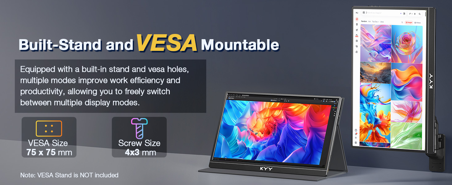 VESA Mountable &amp;amp; Magnetic Cover Monitor